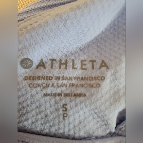 Athleta Baby Blue Ribbed Workout Bra - Picture 4 of 4